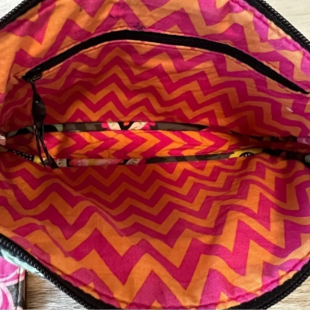 VERA BRADLEY Ziggy Zinnia 2014  Little Hipster Crossbody Pink Orange Floral